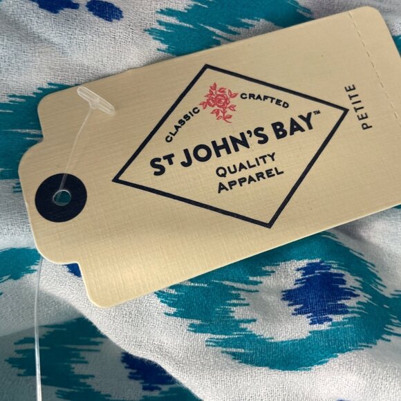 St John’s Bay Women's Teal Blpuse Sz PXL - NWT - Picture 8 of 10